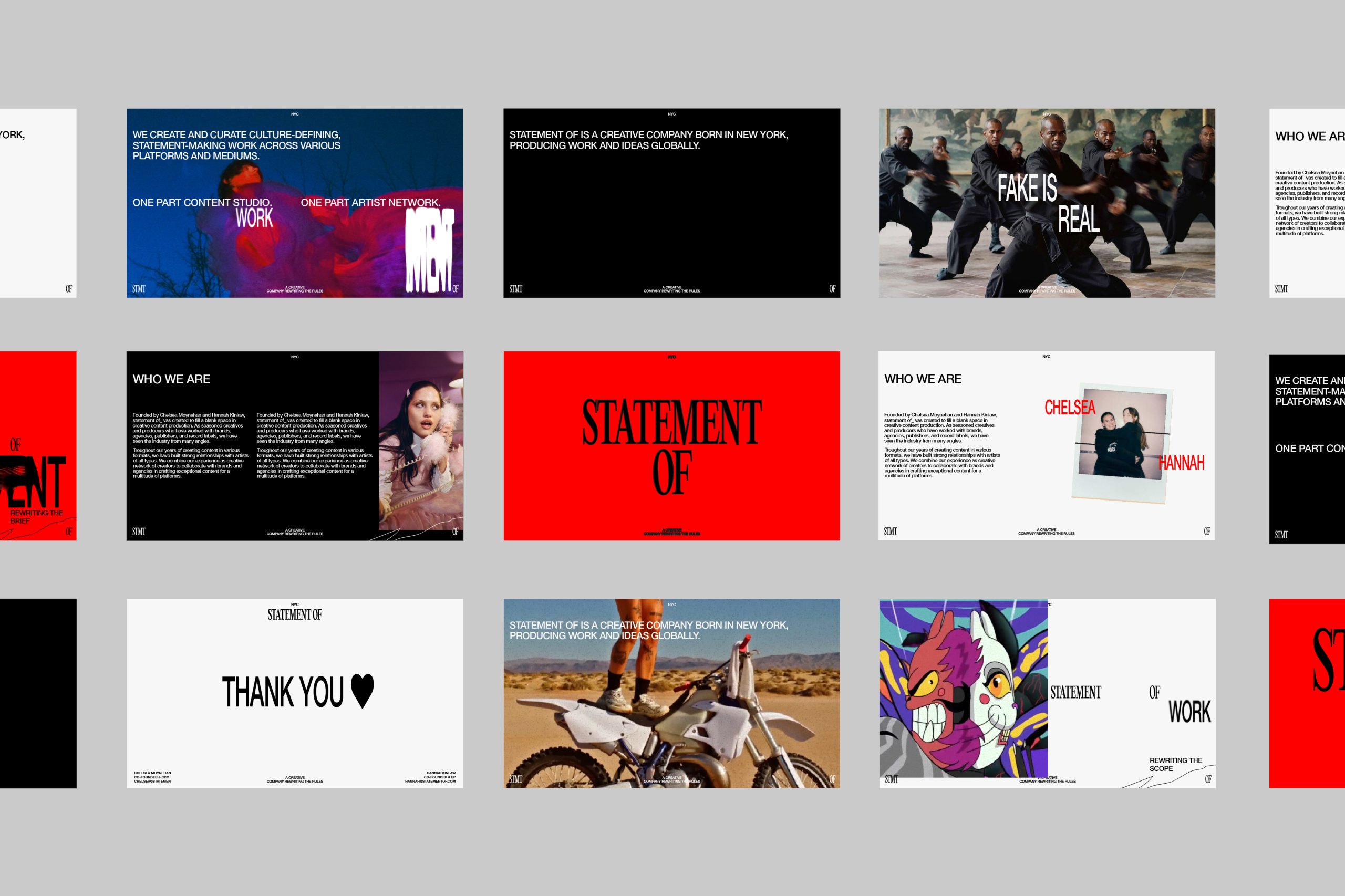 Visual content from Statement Of, a case study by The Negra.